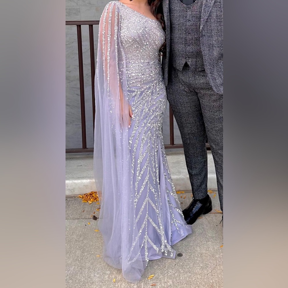 Lavender heavily beaded dress
